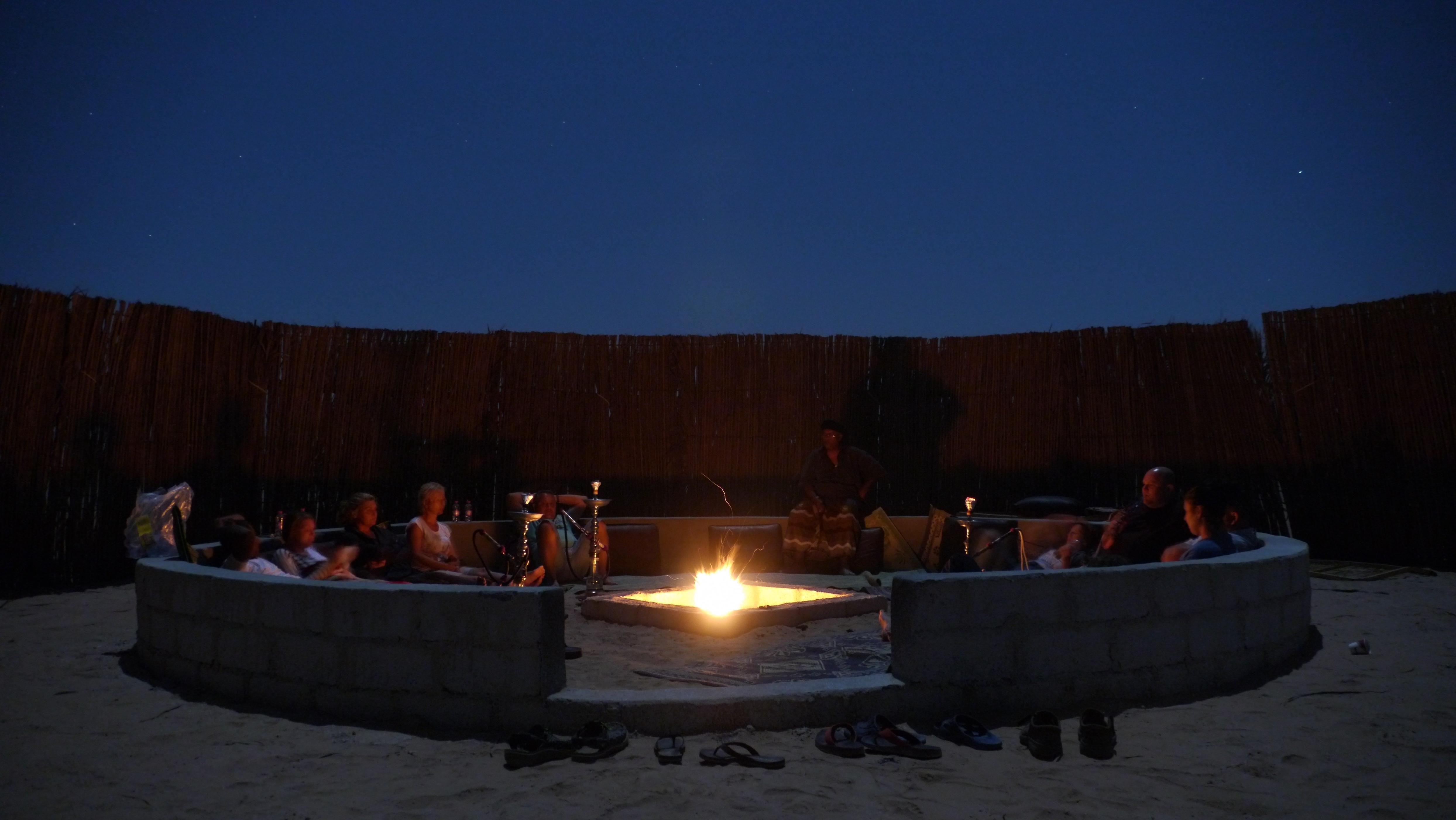 Bonfire under the Arabian skies, Empty Quarter, desert overnight trip from Salalah to Rub al-Khali.