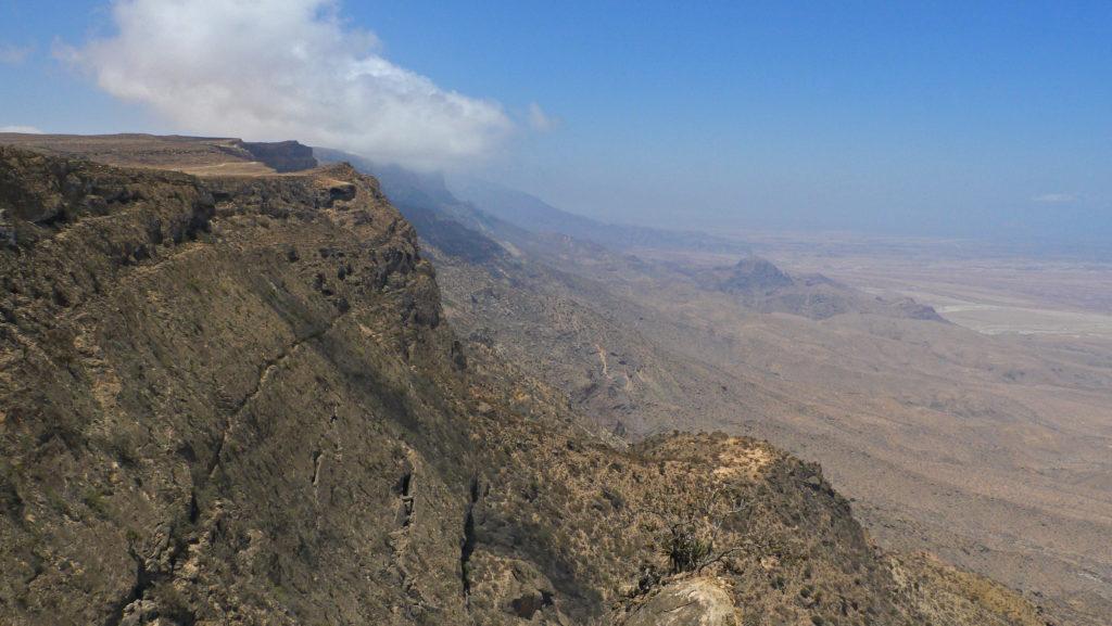 View from the slopes of Jebel Samhan above Mirbat, Salalah trip, Mountain Safari.