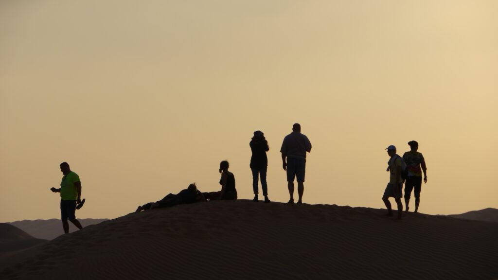 sunset in the desert tour
