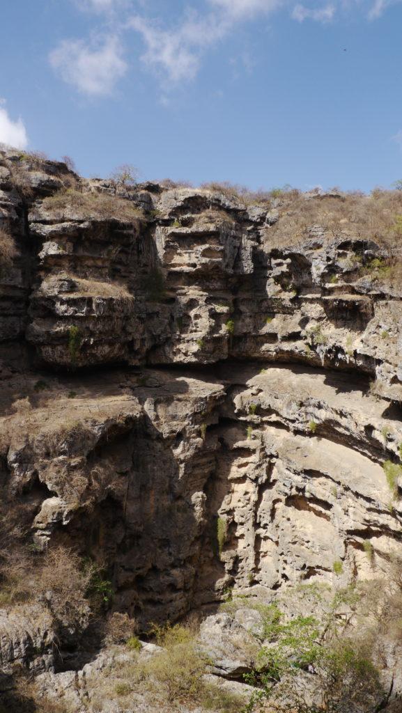 Tawi Atair sinkhole in Dhofar Mountains. Mountain Safari trip from Salalah.